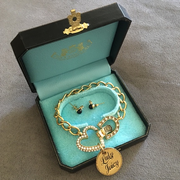 Juicy Couture Jewelry - Vintage Juicy Couture Bracelet + Earrings